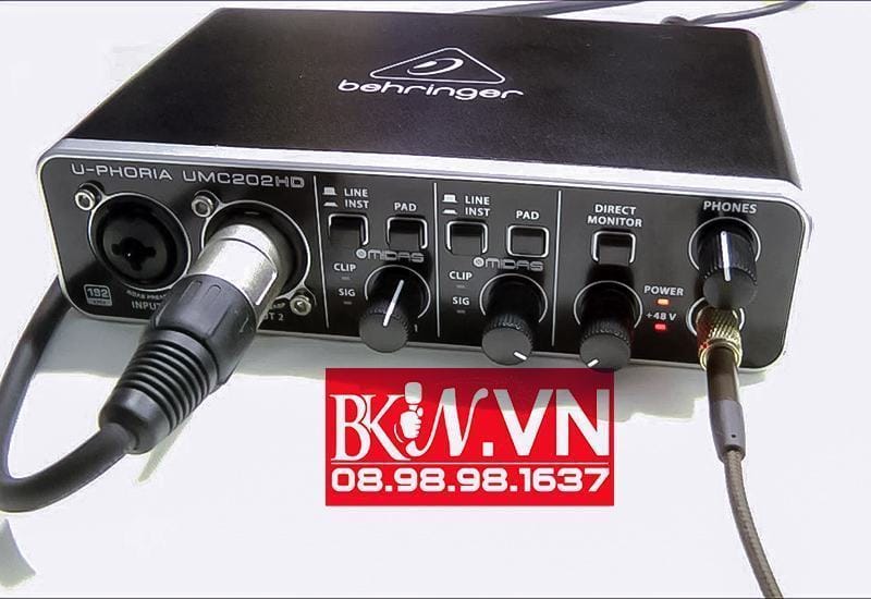 Behringer UMC 202HD sound card hát autotune 2 Sound card Behringer UMC 202HD