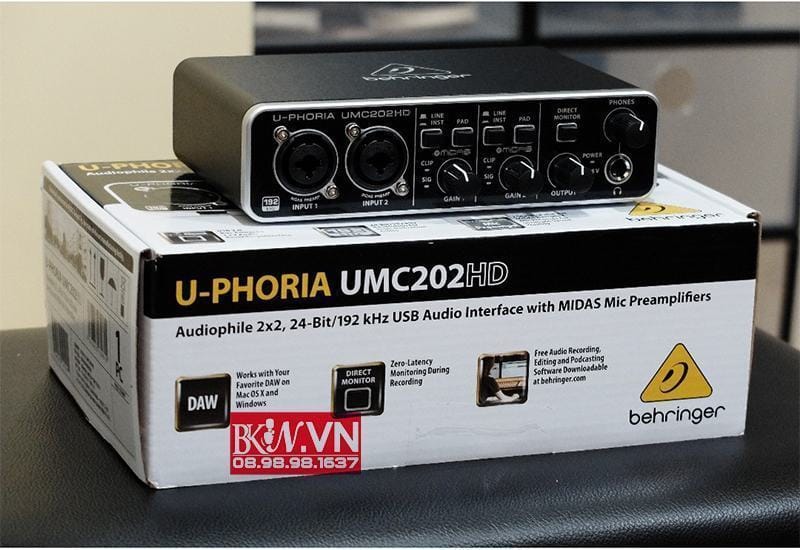 Behringer UMC 202HD sound card hát autotune 3 sound card hop 202hd