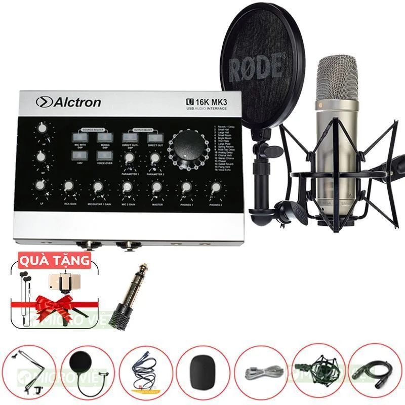 combo u16k micro rode nt1 a