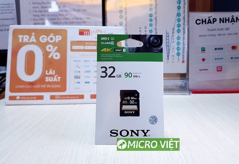 Thẻ nhớ SDHC Sony 32GB 90MB/s 1 SDHC Sony 32GB 90MBs thẻ nhớ