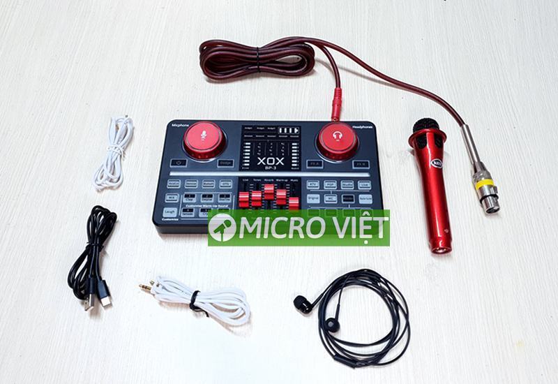 Bộ sound card hát live XOX BP3 5 Bộ sound card hát live XOX BP3 trọn bộ
