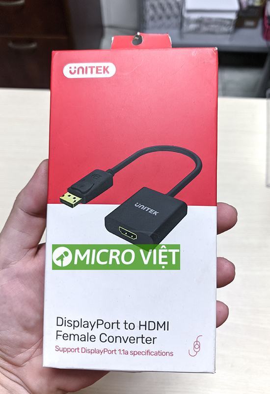 Dây cáp chuyển Displayport sang HDMI Unitek 1 Dây cáp chuyển Displayport sang HDMI Unitek
