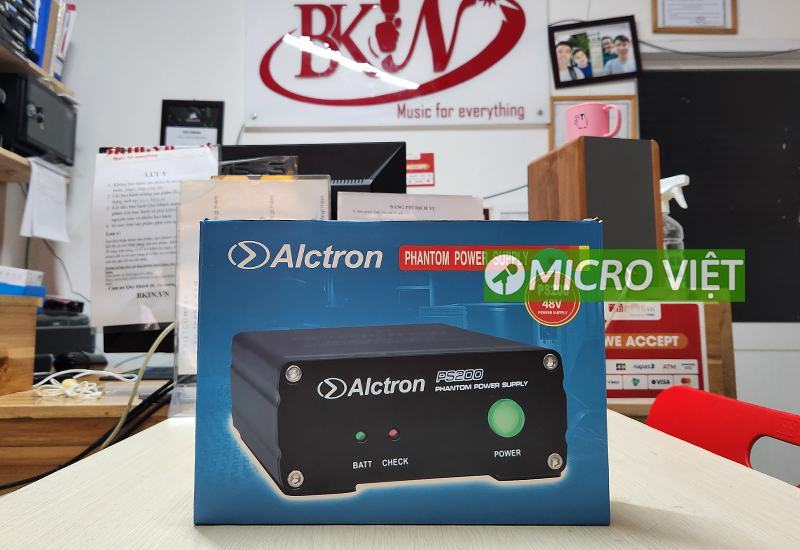 Nguồn phụ phantom 48v + Alctron ps200 2 trong 1 có thể sử dụng pin 5 Nguồn phụ phantom 48v + Alctron hộp